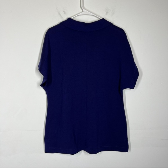 St John Wool Blend Knit Short Sleeve Sweater Size Medium - Picture 4 of 11